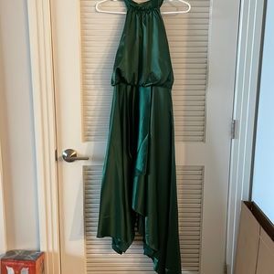 Women’s asymmetric halter tie dress